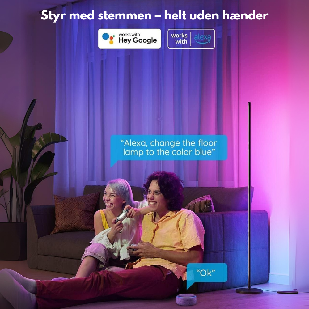 Visual RGB-golvlampa – 145 cm stämningsbelysning med appstyrning och flerfärgseffekt