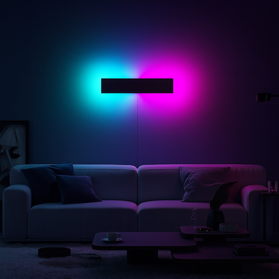 Visual GlowWall RGB – 80 cm vägglampa med smart app och dynamisk ljuseffekt