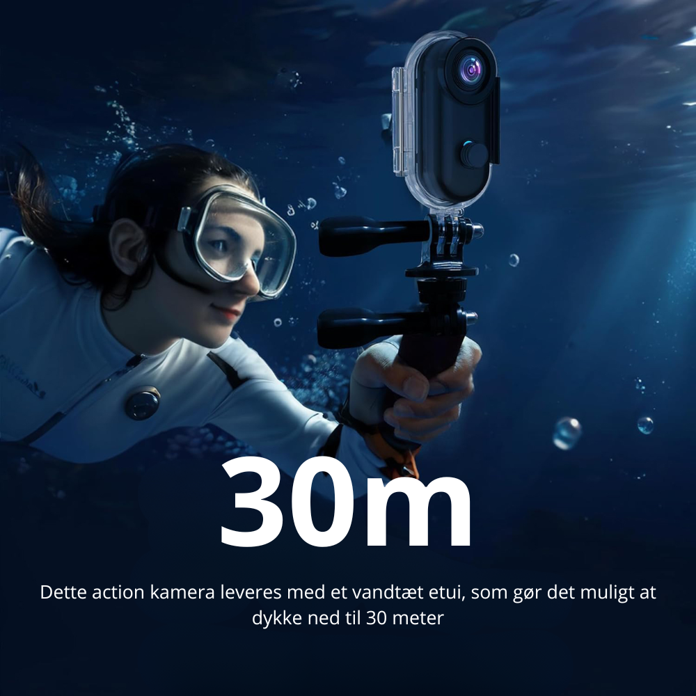 Visual GoCam Mini - Mini-actionkamera med 4K, app och vattentät design